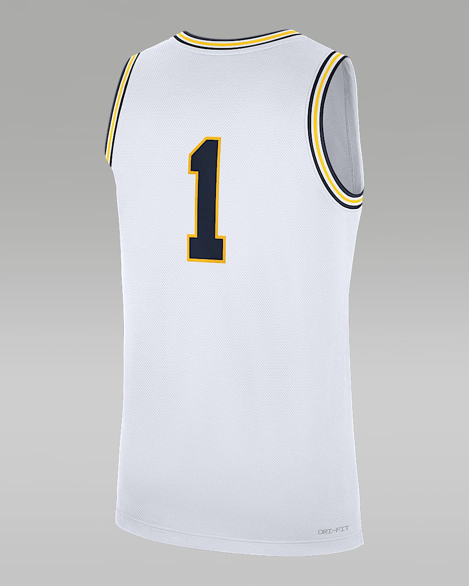 Michigan Wolverines Replica Men s Jordan Brand College Basketball Jersey